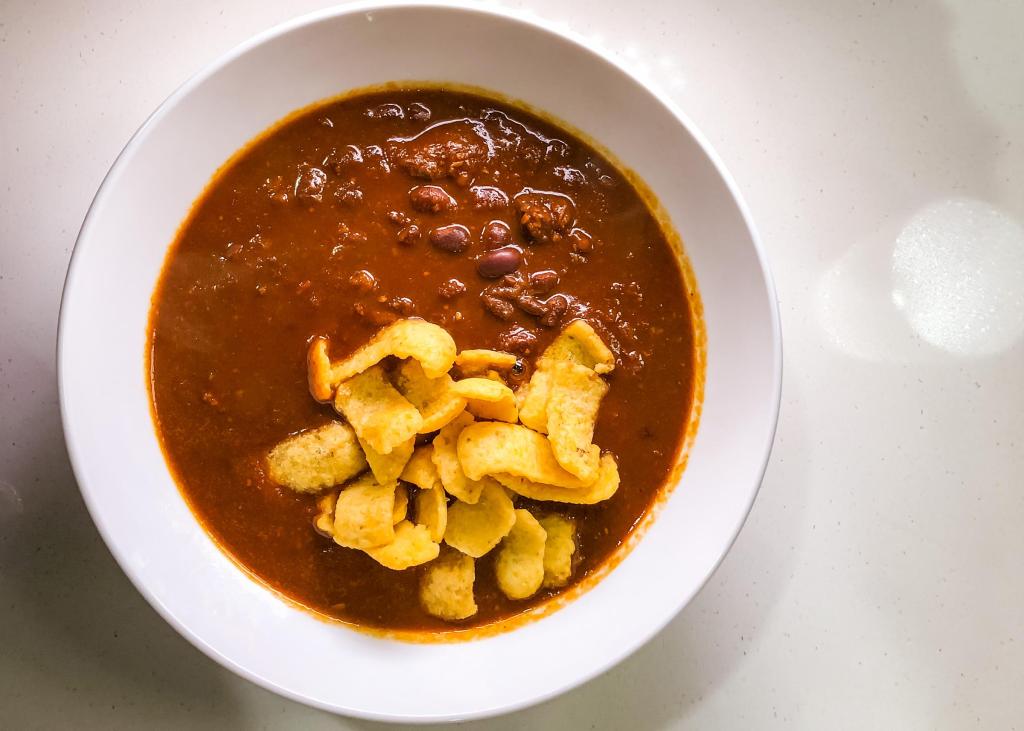 Eat with Tom Schmidt Chili recipe - Dried beans and whole chile peppers method in instant pot