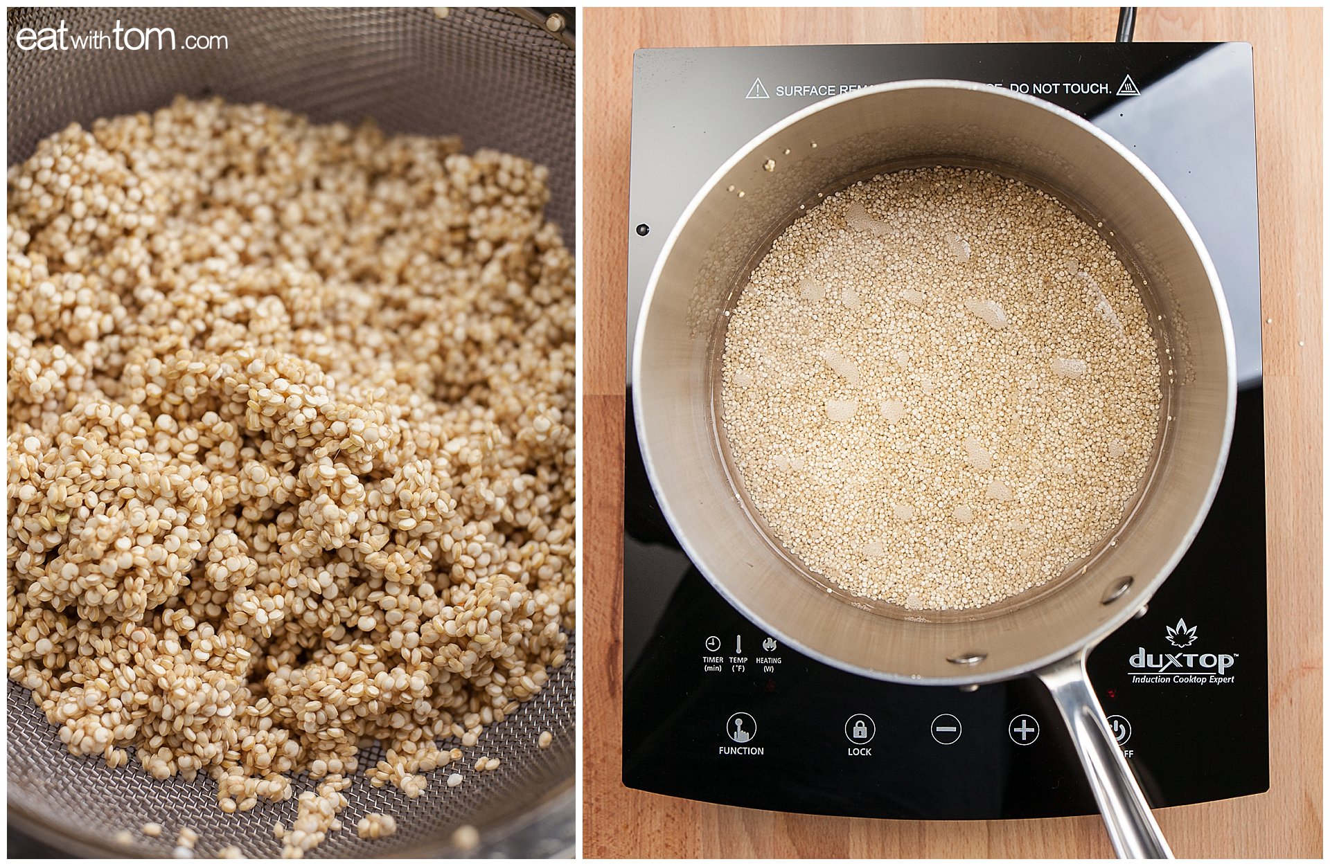 Quinoa Recipe Healthy Eating Ideas - Avocado Black Beans Cilantro Cucumbers Easy Lunch