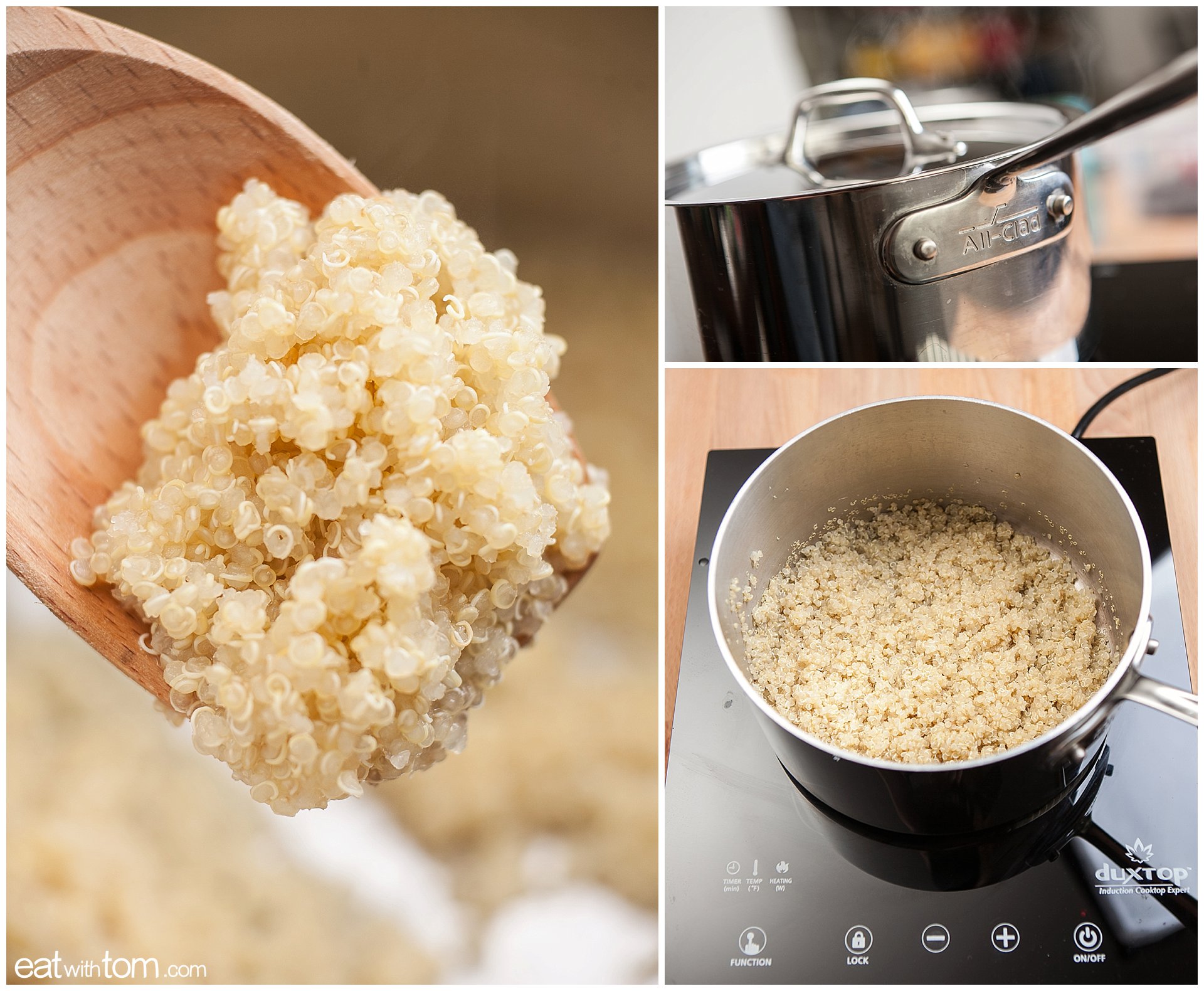 Quinoa Recipe Healthy Eating Ideas - Avocado Black Beans Cilantro Cucumbers Easy Lunch