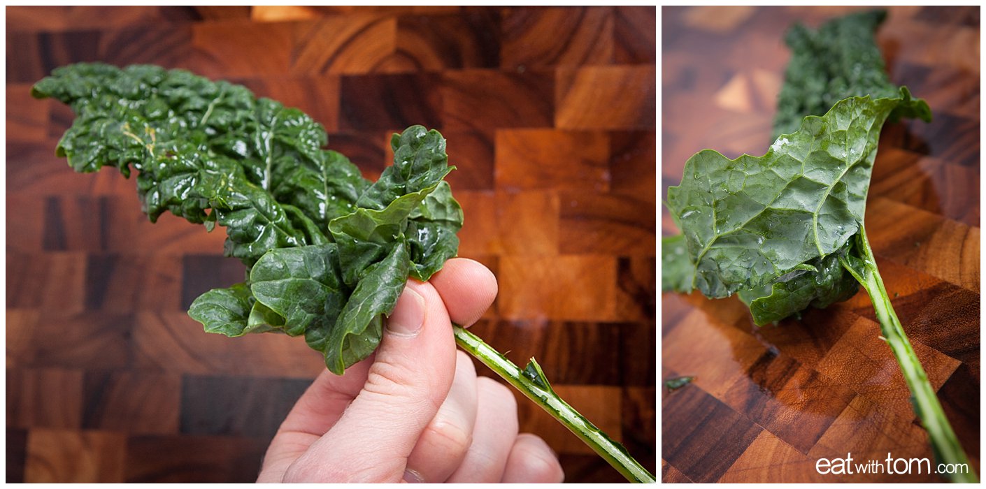 Strip kale leaves from stalk, Kale Salad Recipe Parmesan 