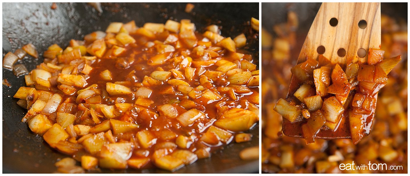 Summer Seafood Stew recipe instructions - deglaze pan with wine for seafood stew