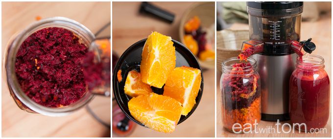oranges, beets, carrot juice recipe instructions hurom juicer
