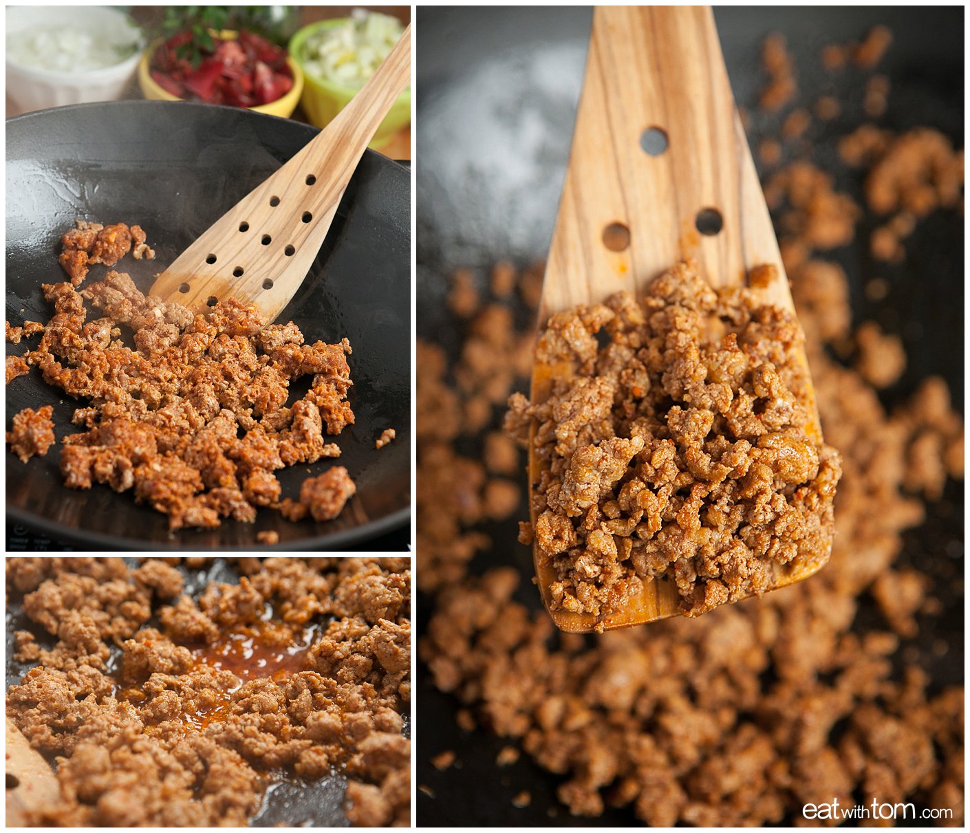 Summer seafood stew recipe instructions - Brown chorizo in staub wok pan